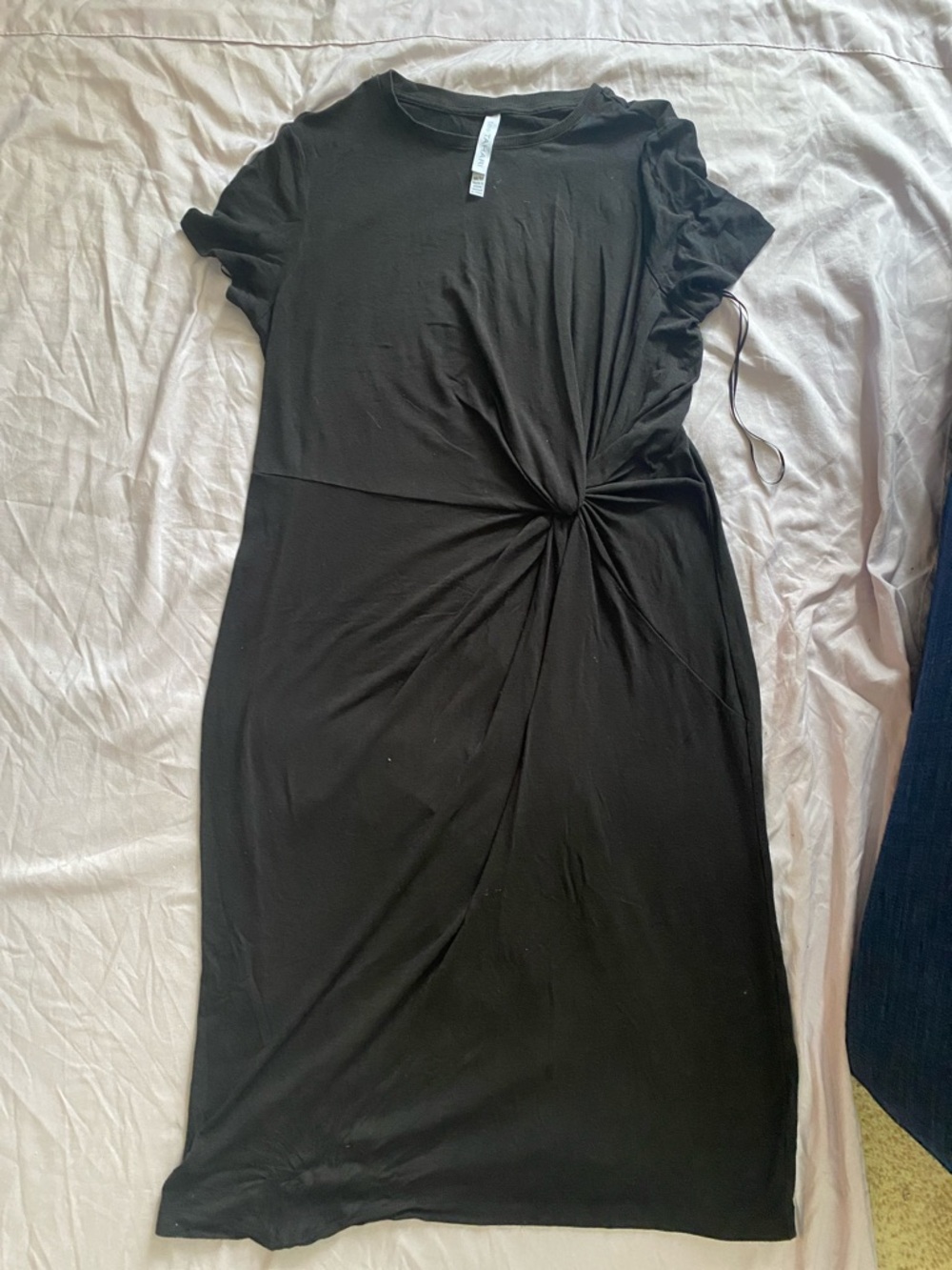 Tahari Black Twist-Knot Midi Dress